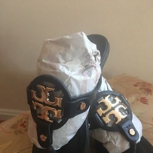 Tory Burch Black Leather Sandals